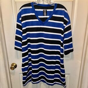 BROOKLYN UNLIMITED Men’s Short Sleeve Stripes Shirt. Sz 3XL